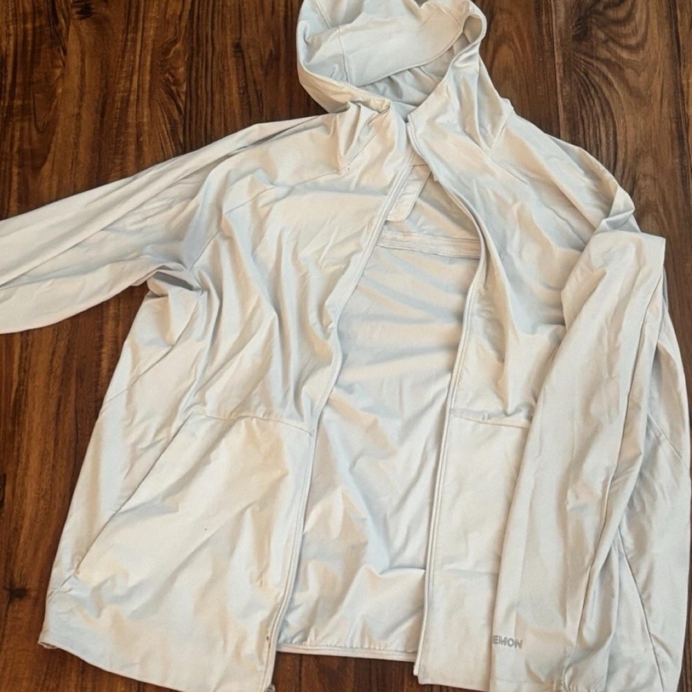 lululemon athletica Light Gray Hooded Utility Jacket
